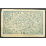 CÉDULA OFICIAL CASA DA MOEDA - 5 CENTAVOS 1918 ( POUCO CIRCULADA )