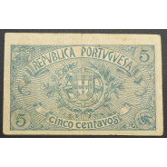 CÉDULA OFICIAL CASA DA MOEDA - 5 CENTAVOS 1918 ( CIRCULADA )