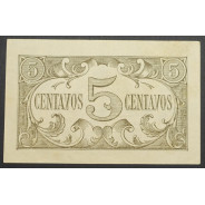 CÉDULA OFICIAL CASA DA MOEDA - 5 CENTAVOS 1918 (NÃO CIRCULADA )