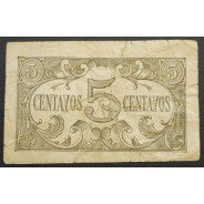 CÉDULA OFICIAL CASA DA MOEDA - 5 CENTAVOS 1918 ( CIRCULADA )