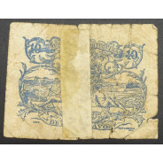 CÉDULA OFICIAL CASA DA MOEDA - 10 CENTAVOS 1917 ( MUITO CIRCULADA )
