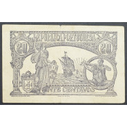 CÉDULA OFICIAL CASA DA MOEDA - 20 CENTAVOS 1922 ( CIRCULADA )