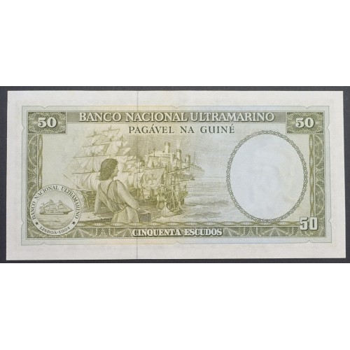 50 ESCUDOS 1971 (NÃO CIRCULADA ) "50$00 1971 NUNO TRISTÃO - BANCO NACIONAL ULTRAMARINO (17/12/1971) - GUINÉ