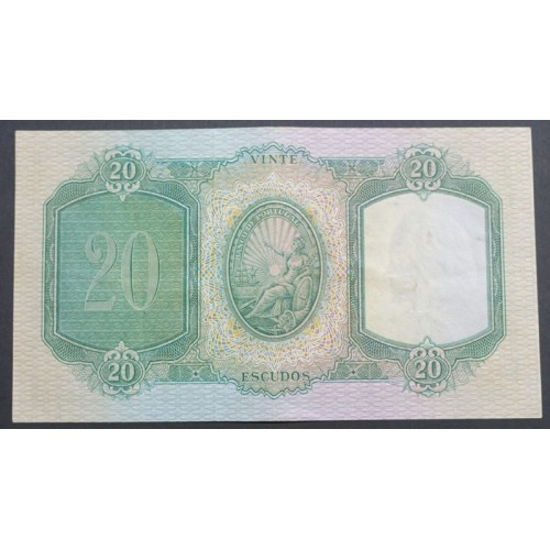 NOTA DE 20 ESCUDOS 1954 ( CIRCULADA ) "20$00 1954 Ch.6 D.ANTONIO LUIZ DE MENEZES - BANCO DE PORTUGAL (25/05/1954)