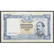 NOTA DE 50 ESCUDOS 1955 ( CIRCULADA ) "50$00 1955 Ch.7 FONTES PEREIRA DE MELLO - BANCO DE PORTUGAL (24/06/1955)
