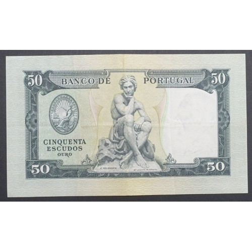 NOTA DE 50 ESCUDOS 1955 ( CIRCULADA ) "50$00 1955 Ch.7 FONTES PEREIRA DE MELLO - BANCO DE PORTUGAL (24/06/1955)
