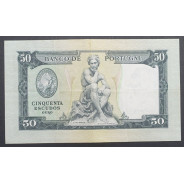 NOTA DE 50 ESCUDOS 1955 ( CIRCULADA ) "50$00 1955 Ch.7 FONTES PEREIRA DE MELLO - BANCO DE PORTUGAL (24/06/1955)