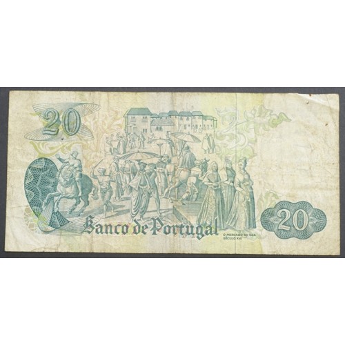 NOTA DE 20 ESCUDOS 1971 ( CIRCULADA + ) "20$00 1971 Ch.8 GARCIA DE ORTA - BANCO DE PORTUGAL (27/07/1971)