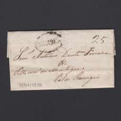 Pré-Filatélica circulada de Coimbra para Vale de Remigio datada de 18-04-1837