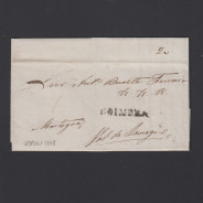Pré-Filatélica circulada de Coimbra para Vale de Remigio datada de 20-06-1838