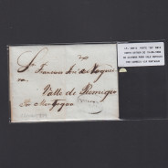 Pré-Filatélica circulada de Coimbra para Vale de Remigio datada de 13-06-1839