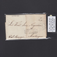 Pré-Filatélica circulada de Coimbra para Vale de Remigio datada de 28-02-1841