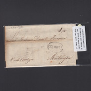 Pré-Filatélica circulada de Coimbra para Vale de Remigio datada de 24-03-1842