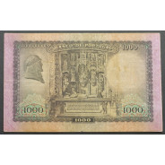 NOTA DE 1000 ESCUDOS 1942 ( CIRCULADA ) "1000$00 1942 Ch.7 D.AFONSO HENRIQUES - BANCO DE PORTUGAL (29/09/1942)