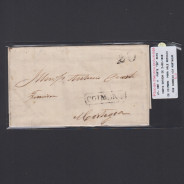 Pré-Filatélica circulada de Coimbra para Vale de Remigio datada de 02-02-1848