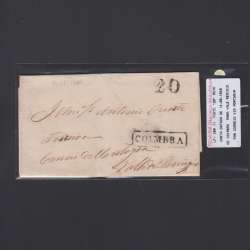 Pré-Filatélica circulada de Coimbra para Vale de Remigio datada de 14-08-1849