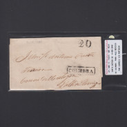 Pré-Filatélica circulada de Coimbra para Vale de Remigio datada de 14-08-1849