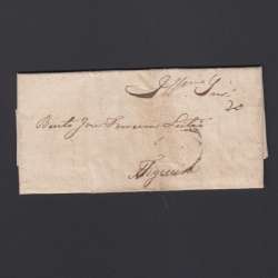 Pré-Filatélica circulada de Coimbra para Figueira da Foz datada de 14-02-1838