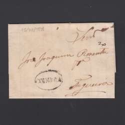 Pré-Filatélica circulada de Coimbra para Aguieira datada de 15-07-1838