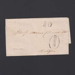 Pré-Filatélica circulada de Figueira da Foz para Mortágua datada de 05-06-1847