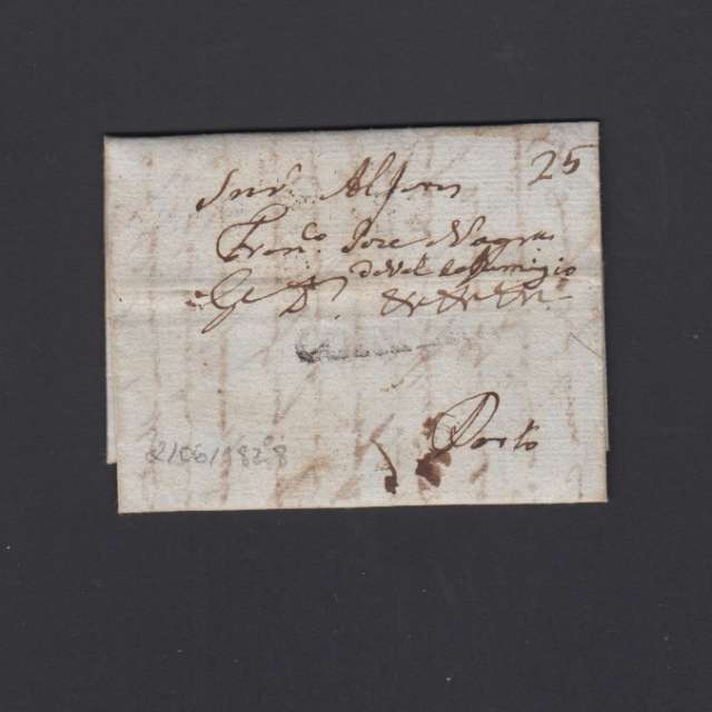Pré-Filatélica circulada de Coimbra para Porto datada de 02-06-1828