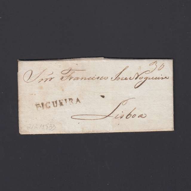 Carta Pré-Filatélica circulada de Figueira da Foz para Lisboa datada de 02-02-1833