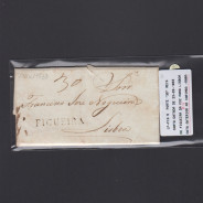 Carta Pré-Filatélica circulada de Figueira da Foz para Lisboa datada de 23-02-1833