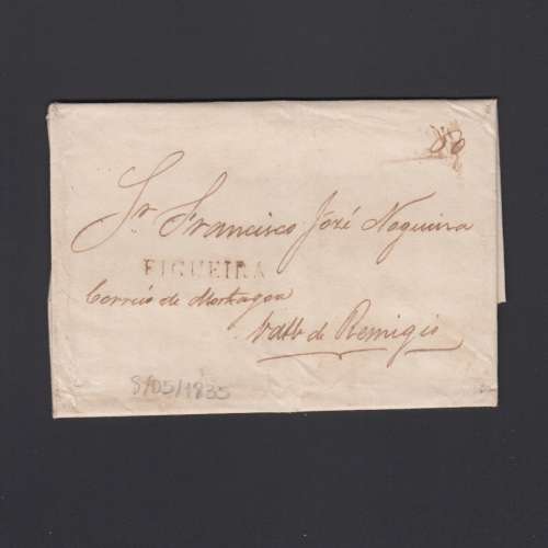 Carta Pré-Filatélica circulada de Figueira da Foz para Vale Remigio datada de 08-05-1835