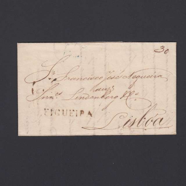 Carta Pré-Filatélica circulada de Figueira da Foz para Lisboa datada de 09-06-1835