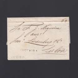 Carta Pré-Filatélica circulada de Figueira da Foz para Lisboa datada de 23-08-1835