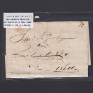 Carta Pré-Filatélica circulada de Figueira da Foz para Lisboa datada de 30-08-1835