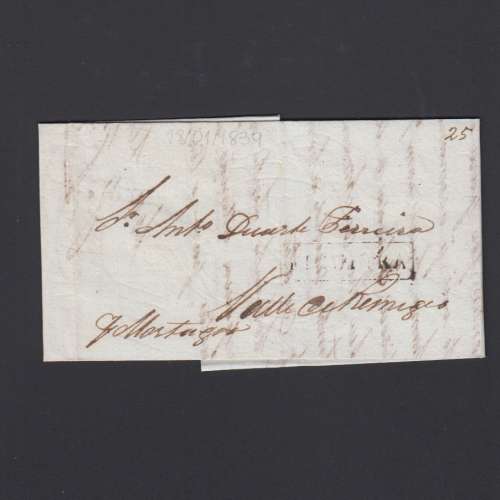 Carta Pré-Filatélica circulada de Figueira da Foz para Vale Remigio datada de 18-01-1839