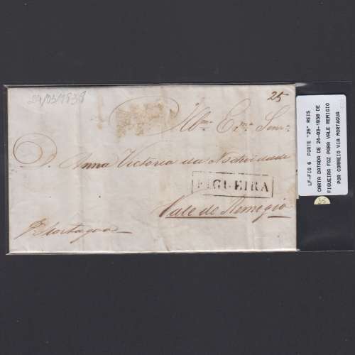 Carta Pré-Filatélica circulada de Figueira da Foz para Vale Remigio datada de 24-03-1838