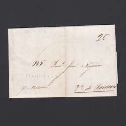 Carta Pré-Filatélica circulada de Figueira da Foz para Vale Remigio datada de 05-04-1840