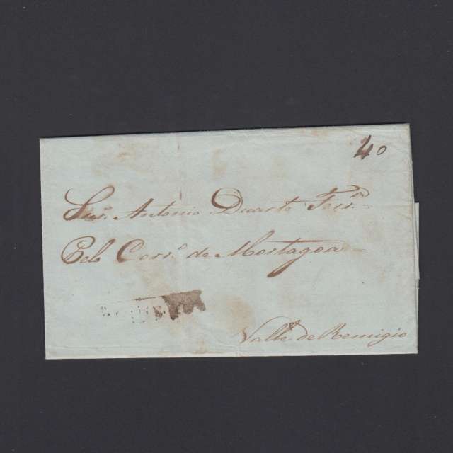 Carta Pré-Filatélica circulada de Figueira da Foz para Vale Remigio datada de 30-09-1843