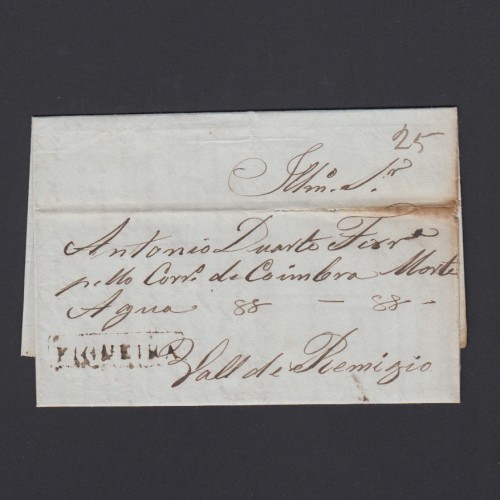Carta Pré-Filatélica circulada de Figueira da Foz para Vale Remigio datada de 15-02-1844