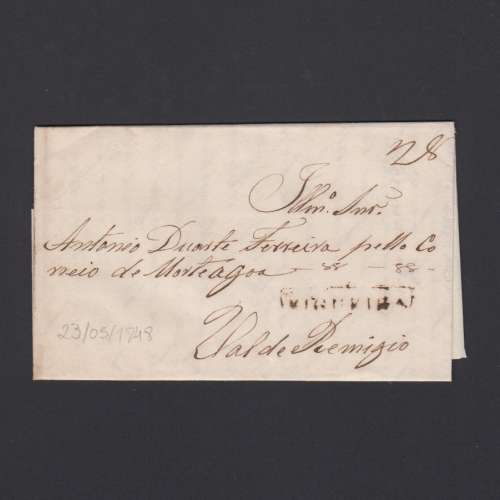 Carta Pré-Filatélica circulada de Figueira da Foz para Vale Remigio datada de 23-05-1848