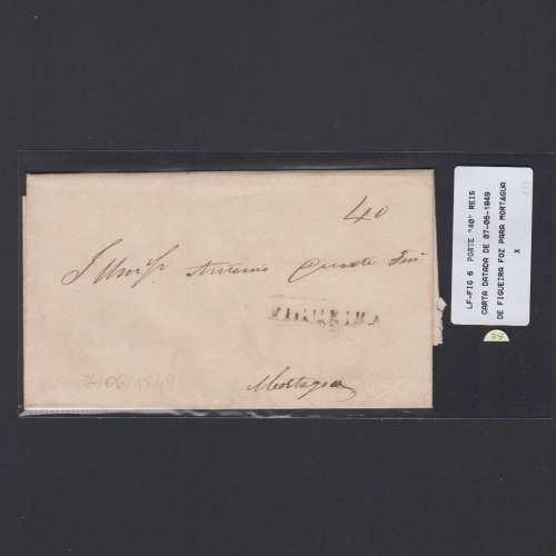 Carta Pré-Filatélica circulada de Figueira da Foz para Mortágua datada de 07-06-1849