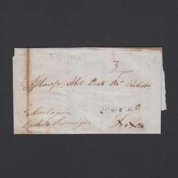 Carta Pré-Filatélica circulada de Figueira da Foz para Vale Remigio datada de 07-06-1853