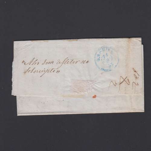 Carta Pré-Filatélica circulada de Figueira da Foz para Vale Remigio datada de 07-06-1853