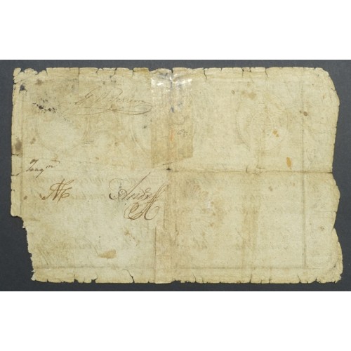 APÓLICE REAL ERÁRIO - 2$400 REIS 1807 - DATA MANUSCRITA - COM CARIMBO DE D.MIGUEL I 1828 ( CIRCULADA )
