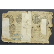 APÓLICE REAL ERÁRIO - 5$000 REIS 1799 - DATA EMENDADA "1798/9" - COM CARIMBO DE D.PEDRO IV 1826 ( CIRCULADA )