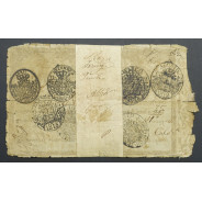 APÓLICE REAL ERÁRIO - 5$000 REIS 1799 - DATA MANUSCRITA - COM CARIMBO DE D.PEDRO IV 1826 ( CIRCULADA )