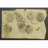 APÓLICE REAL ERÁRIO - 10$000 REIS 1799 - DATA EMENDADA "1798/9" - COM CARIMBO DE D.PEDRO IV 1826 ( CIRCULADA )