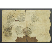 APÓLICE REAL ERÁRIO - 10$000 REIS 1799 - DATA MANUSCRITA - COM CARIMBO DE D.PEDRO IV 1826 ( POUCO CIRCULADA )