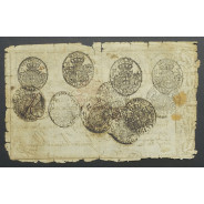 APÓLICE REAL ERÁRIO - 10$000 REIS 1799 - DATA MANUSCRITA - COM CARIMBO DE D.PEDRO IV 1826 ( CIRCULADA )