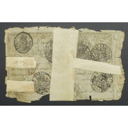 APÓLICE REAL ERÁRIO - 10$000 REIS 1799 - DATA IMPRESSA - COM CARIMBO DE D.PEDRO IV 1826 ( CIRCULADA )
