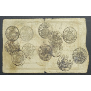 APÓLICE REAL ERÁRIO - 20$000 REIS 1798 - DATA IMPRESSA - COM CARIMBO DE D.PEDRO IV 1826 ( CIRCULADA )