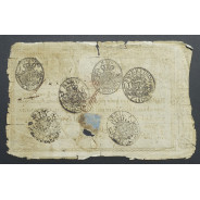 APÓLICE REAL ERÁRIO - 20$000 REIS 1799 - DATA IMPRESSA - COM CARIMBO DE D.PEDRO IV 1826 ( CIRCULADA )