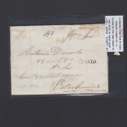 Carta Pré-Filatélica circulada de Guarda para Vale Remigio datada 28-02-1844